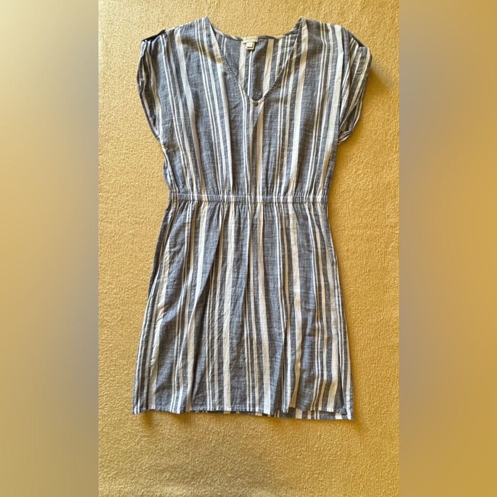 J. Crew Navy and White Striped Dress